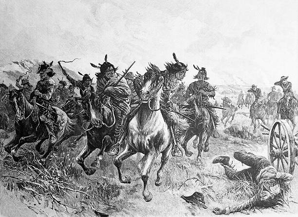 USA:1891 Engraving , Native American Indians USA: 1870 Prints, Native American Indians. Most prints are from Books or Periodicals. The London Printing & Publishing Co., London. indigenous peoples of the americas stock illustrations