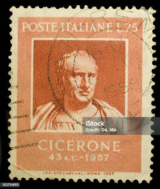 Cicero Vintage Stamp Stock Photo - Download Image Now - Cicero - New York State, Postage Stamp, Ancient Rome