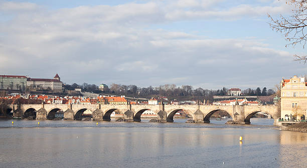 Prague Charles Bridge stock photo