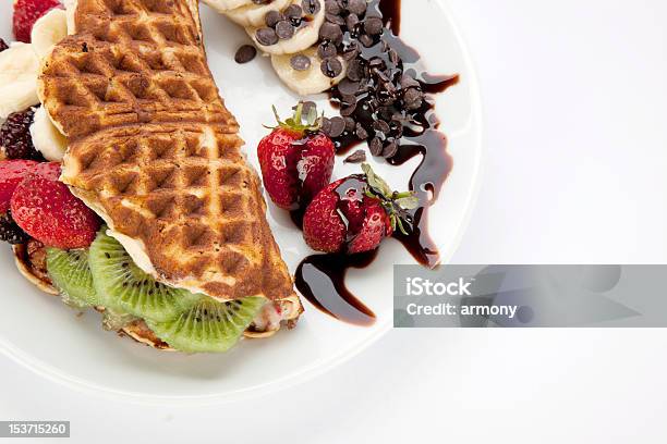 Waffle Stock Photo - Download Image Now - Baked, Banana, Chocolate