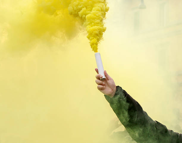 istock Smoke Bomb in Hand during Protest 153715707