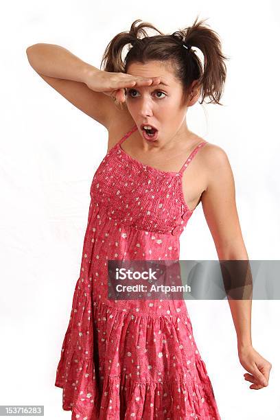 Amazed Girl Stock Photo - Download Image Now - Adult, Childhood, Dress