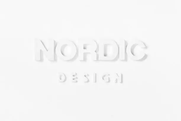 Nordic Design -  White moulded letters on stucco
