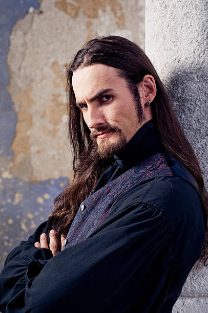 Goth Men Gothic Style Long Hair Stock Photos, Pictures & Royalty-Free  Images - iStock