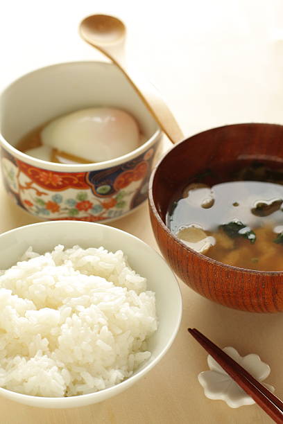 istock Japanese miso soup and rice 153718085
