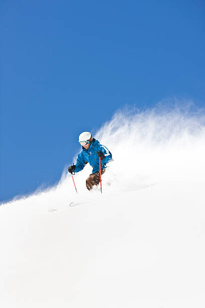 istock Powder Skiing Against Colorado Blue Sky 153718148