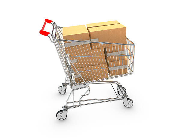 istock cardboard box in shopping cart 153718252