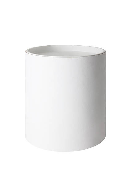 Round white box stock photo