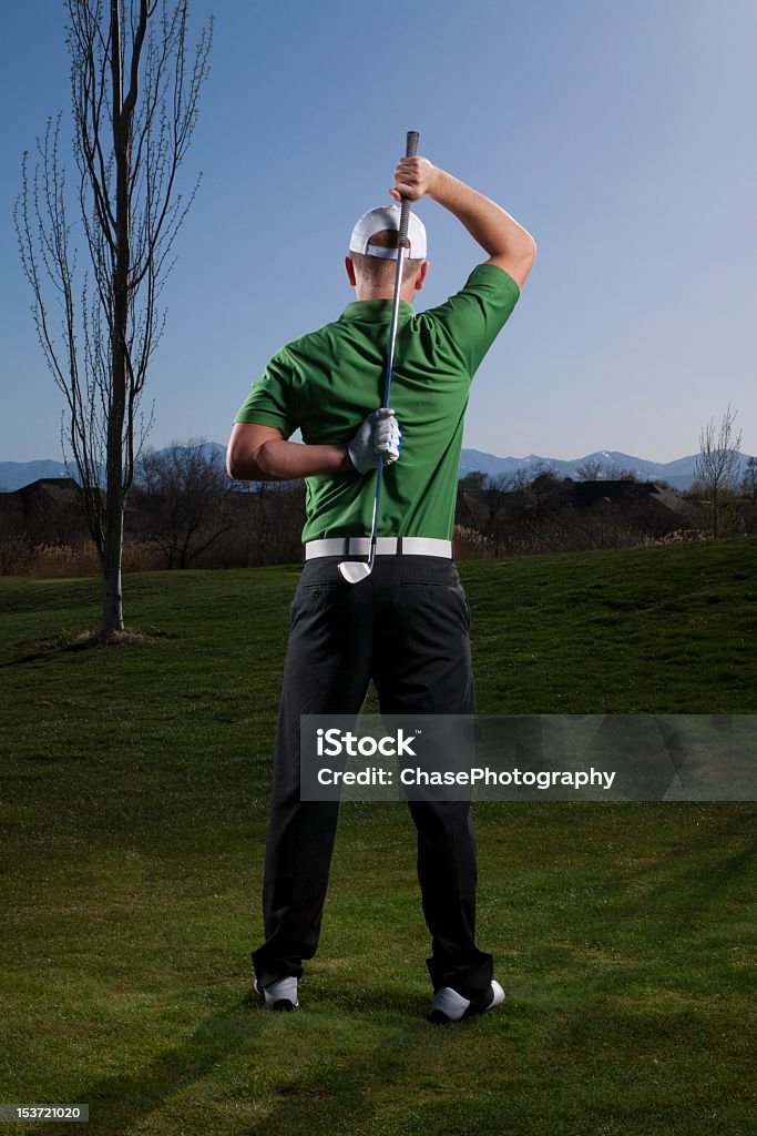 Golf de ejercicios de estiramiento - Foto de stock de Golf libre de derechos