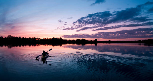 istock Traveler on canoe. 153721678