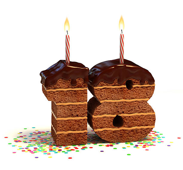 istock number eighteen shaped chocolate cake 153721888