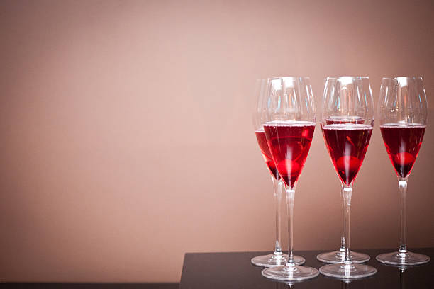 champagne glasses with a cherry