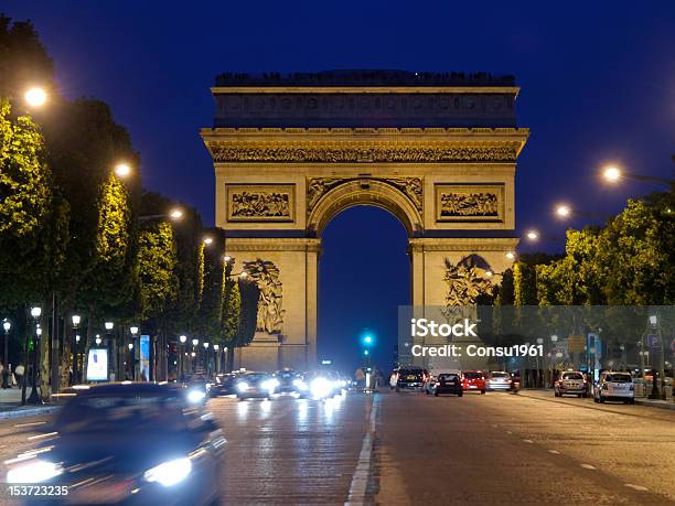 Arc De Triomphe Foto de stock y más banco de imágenes de Antiguo - Antiguo, Arco - Característica arquitectónica, Arco del Triunfo - París