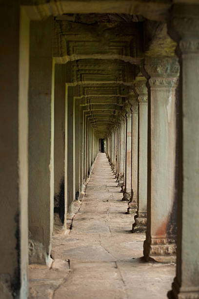 istock Repetition Stone Pillar Hallway Angkor Temple 153723559