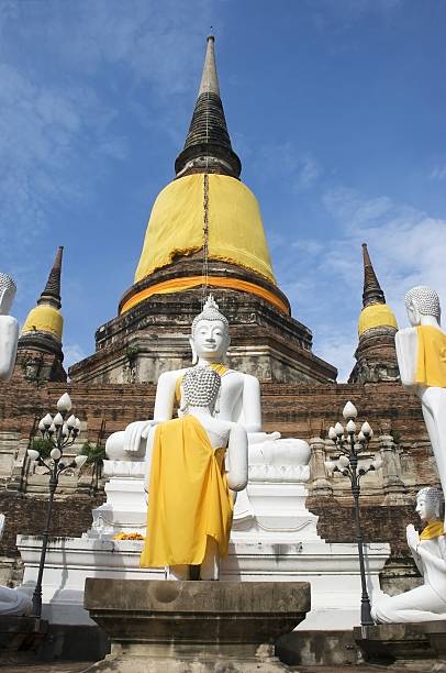 istock Buddha statue and pagoda 153723878