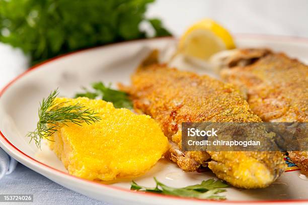 Baked Rainbow Trout With Polenta Stock Photo - Download Image Now - Fish, Polenta, Dieting