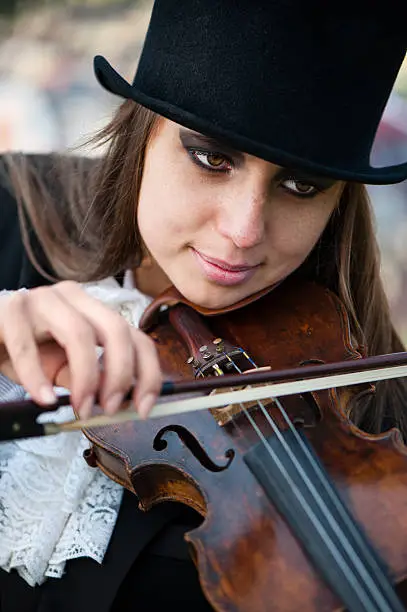 Photo of Violinist, close portrait