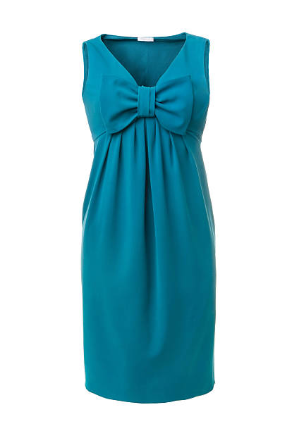 istock A beautiful bow blue dress on a white background 153724118