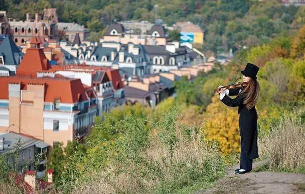 Photo of Violinist on the hill