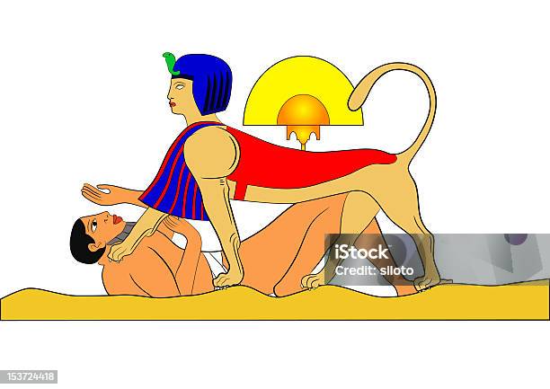 Sphinx And Failed Puzzler Stock Illustration - Download Image Now - Chimera, Monster - Fictional Character, Ancient Egyptian Culture