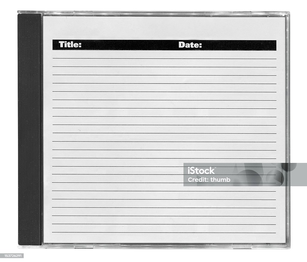 Couverture de cd avec un espace pour vos notes - Photo de Blanc libre de droits