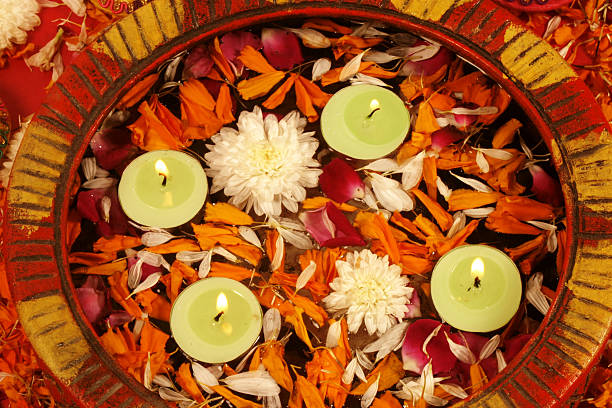 Floating Candles on Diwali decoration