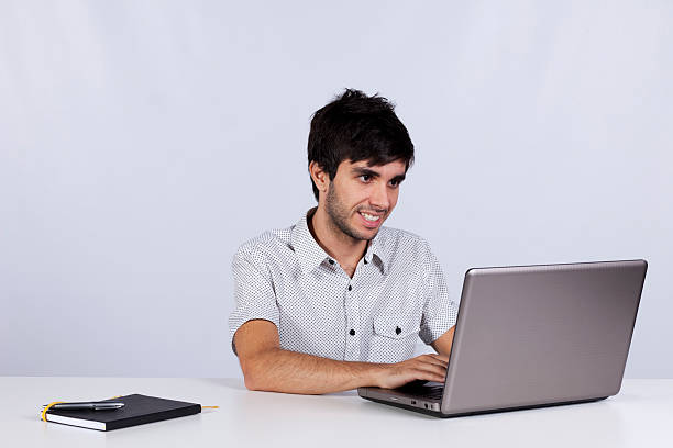 istock Modern businessman working at his office 153726508