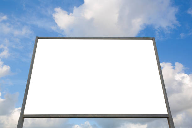 istock Blank advertising billboard against a cloudy sky - concept with copy space 1537280623