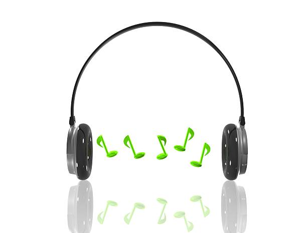 istock 3D Headphones. Isolated on a white. 153728143