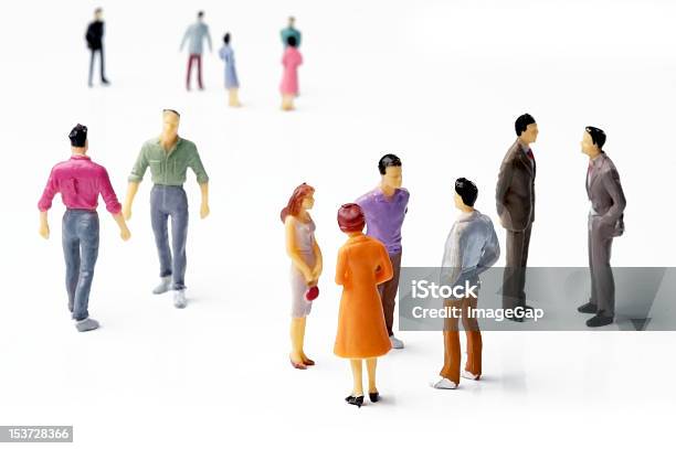 People Talking Stock Photo - Download Image Now - Figurine, Small, People