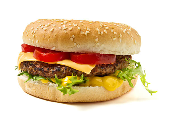 Cheeseburger n Mustard stock photo