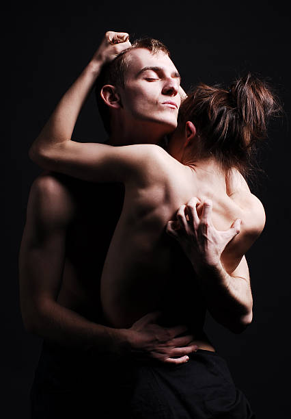 istock Passion couple in dark 153730084