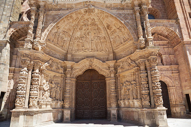 detail of the exterior of the Gothic Girona Cathedral, officially called the Cathedral of Saint Mary, located in the city of Gerona in the region of Catalonia; Girona, Spain