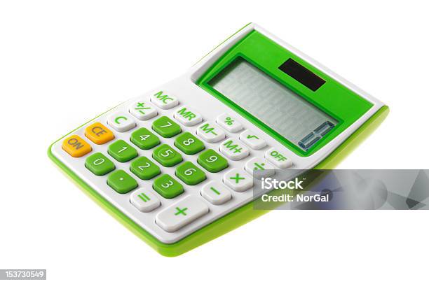 Calculadora Verde Foto de stock y más banco de imágenes de Aislado - Aislado, Calculadora, Calcular