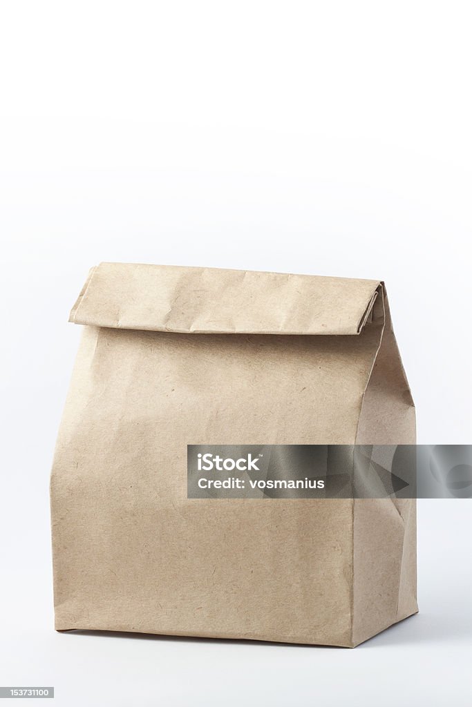 Saco de papel pardo almoço - Foto de stock de Bolsa - Objeto manufaturado royalty-free