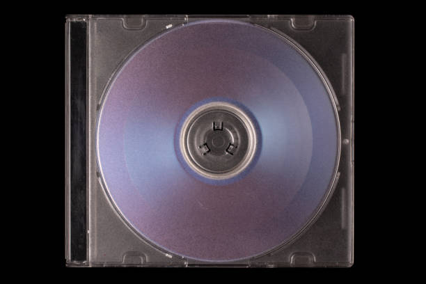 pudełko cd izolowane na czarnym tle. - cd audio zdjęcia i obrazy z banku zdjęć