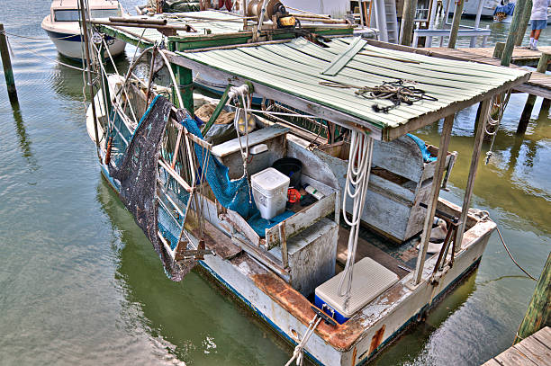 istock Old Shrimp Fishing Boat 153731663
