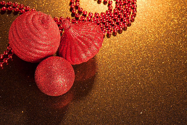 Bolas para árvore de Natal de glitter fundo - fotografia de stock