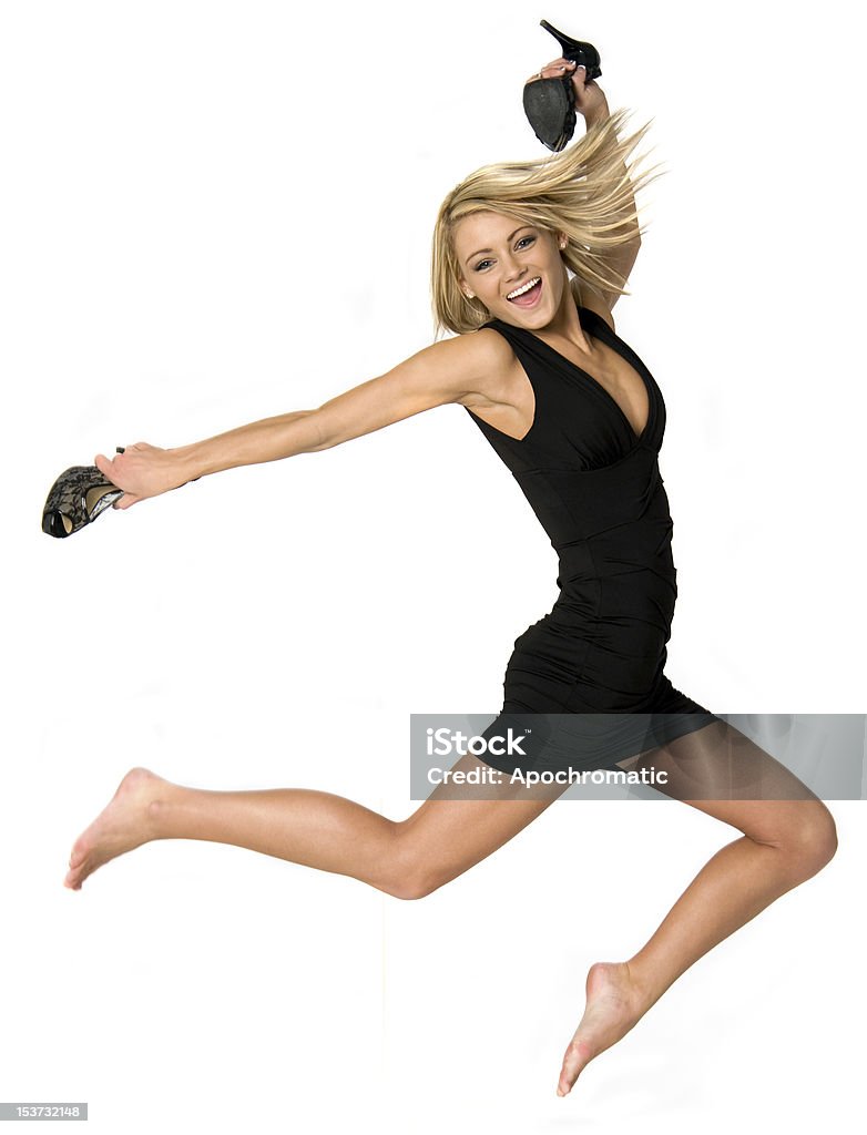 Atraente mulher pulando - Foto de stock de Pular royalty-free