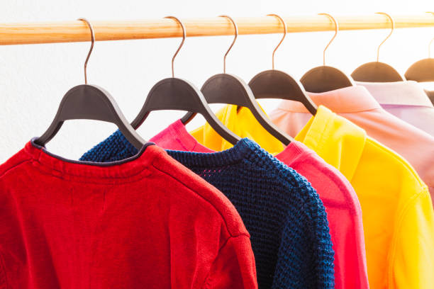 istock Some clothes hanging on a hanger bar 1537321695