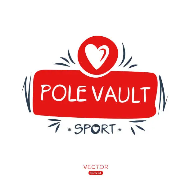 Vector illustration of Pole vault sport