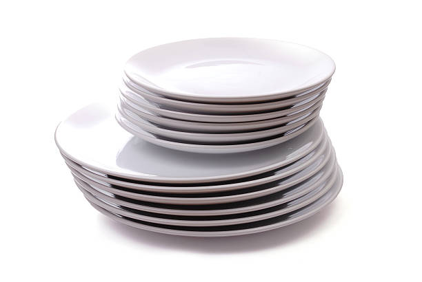 istock Pile of white plates 153734069