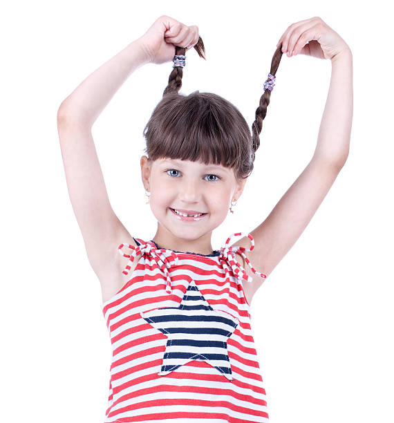 istock Cute blue-eyed girl posing 153734459