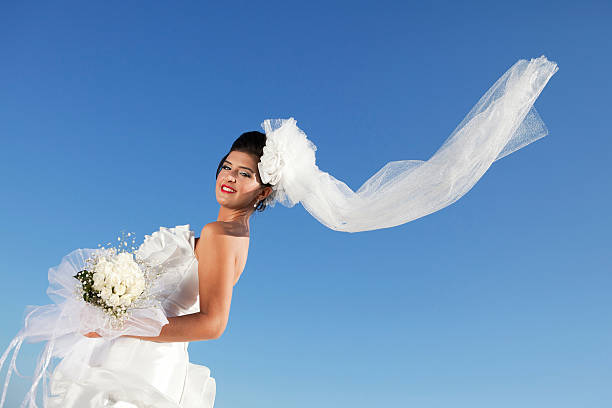 istock Flying Veil of Young Bride 153734740