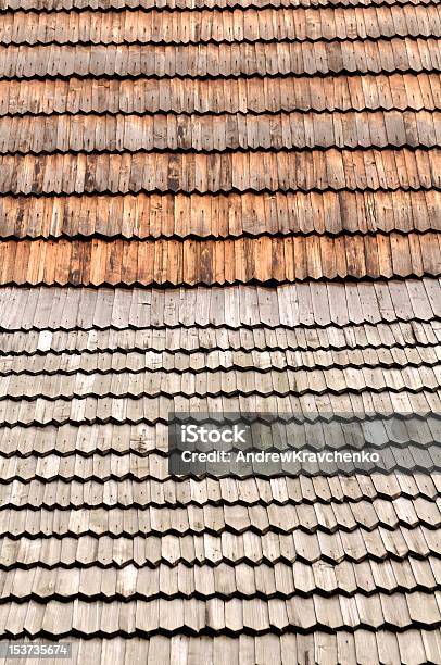 Wooden Shingles Stock Photo - Download Image Now - Brown, No People, Old