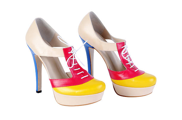shoe on a high heel on a white background