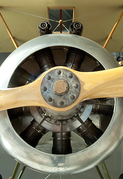 istock Front of Sopwith Camel Bi-Plane Engine Propellor 153735953