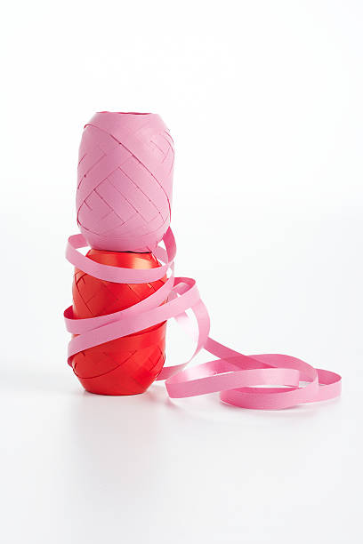 Two Ribbon Spools stock photo