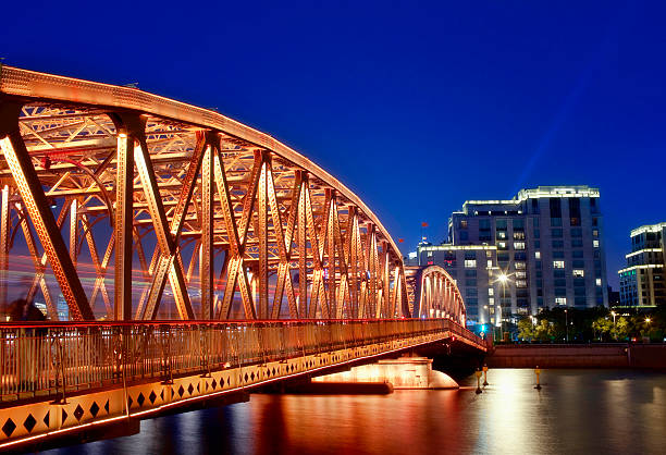 istock historic bridge on the Shanghai huangpu river 153736736