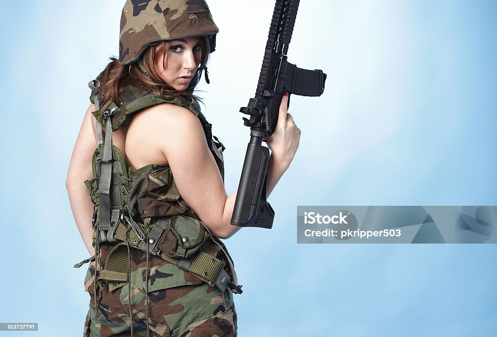 Sexy femme de l'armée - Photo de Femmes libre de droits